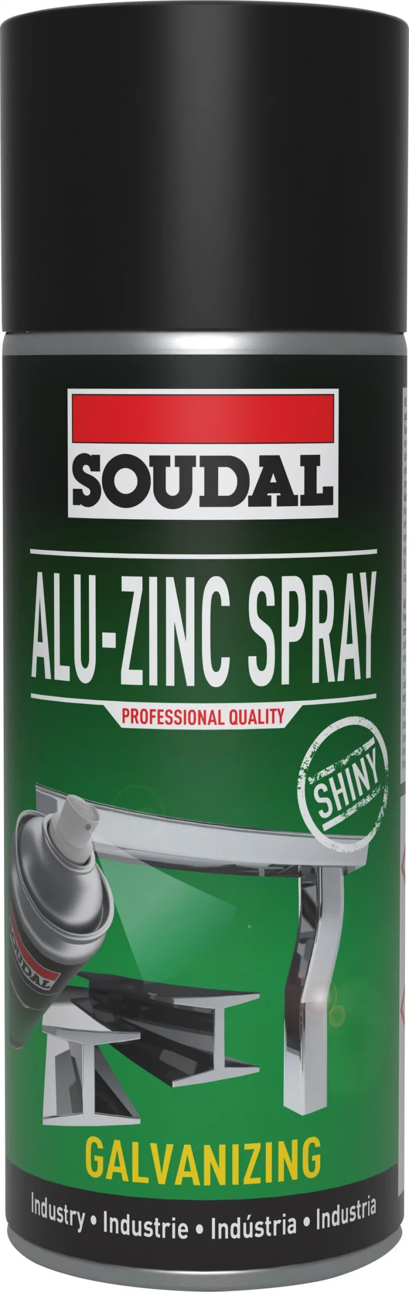 Упаковка: Алюминиево-цинковый спрей Alu-Zinc Spray, серебристый металлик (блестящий), баллон, 400 мл